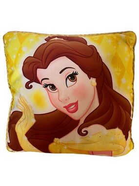 Disney Belle Yellow and Brown Princess Decorative Pillow L356